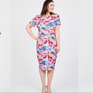 Alexia Admor Cap Sleeve Floral Sheath